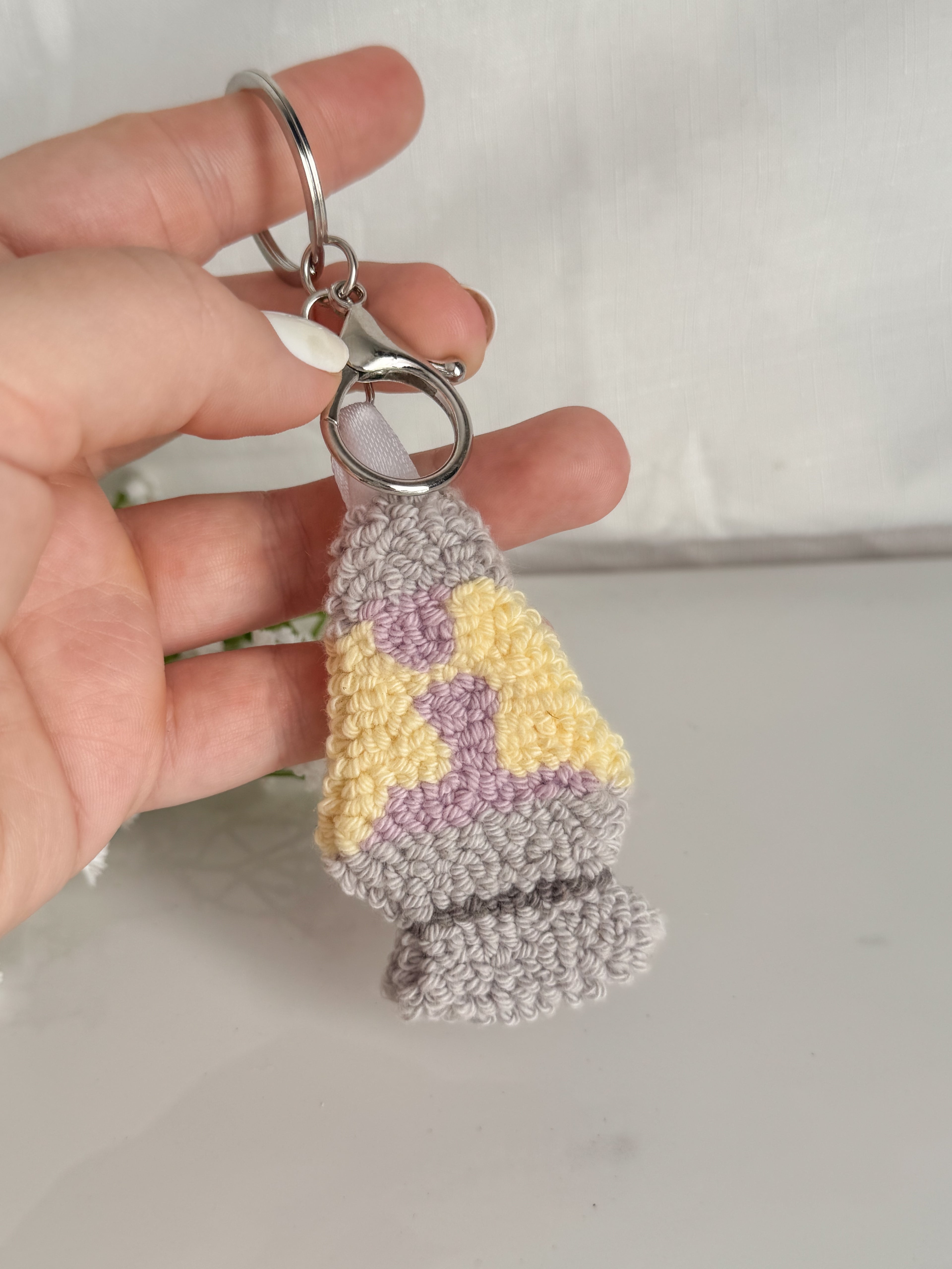 Lava Lamp Punch Needle Keychain