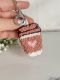 Takeaway Coffee Punch Needle Keychain