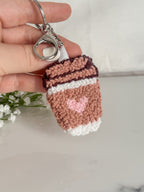 Takeaway Coffee Punch Needle Keychain