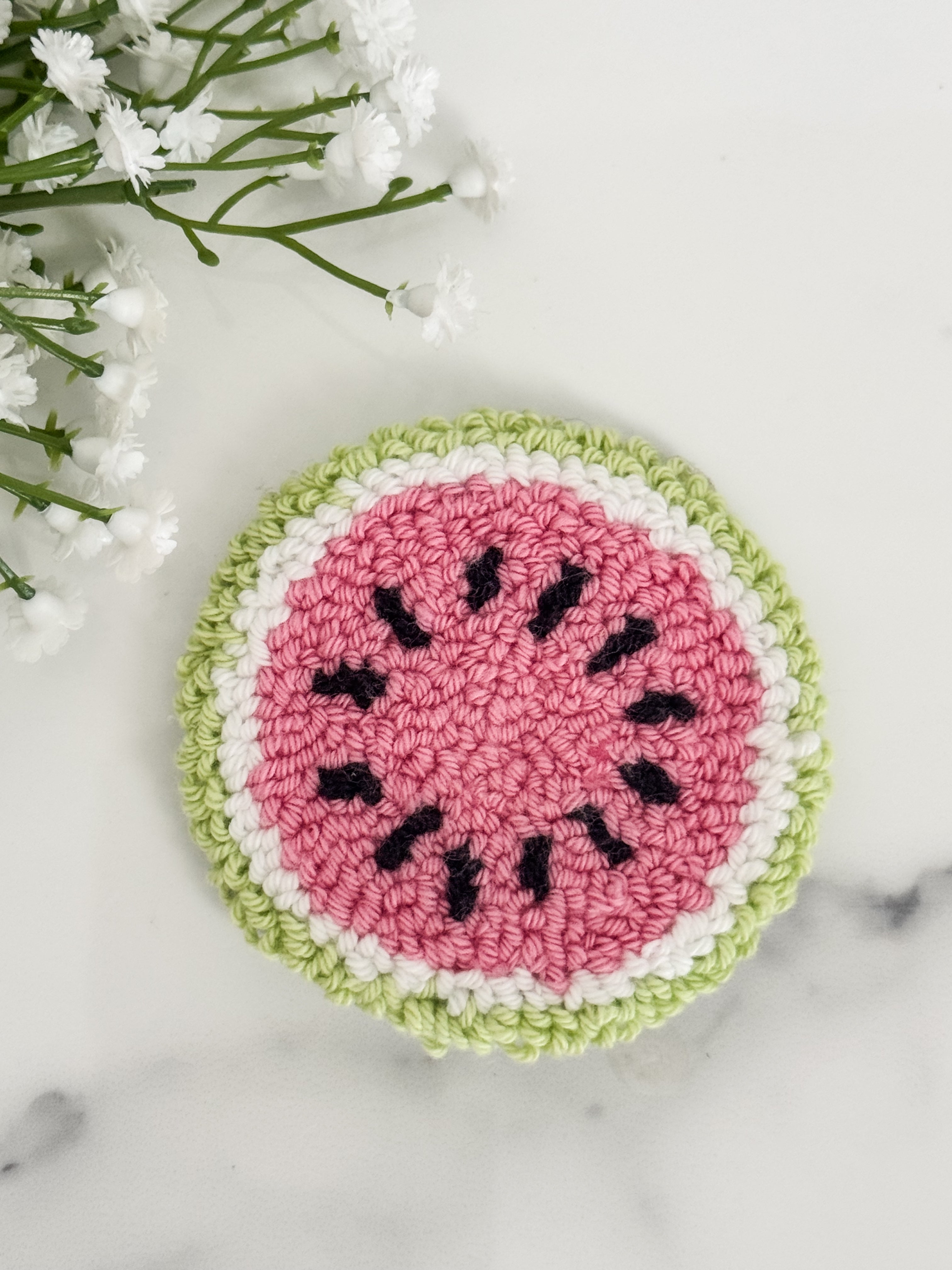 Watermelon Round Car Coaster