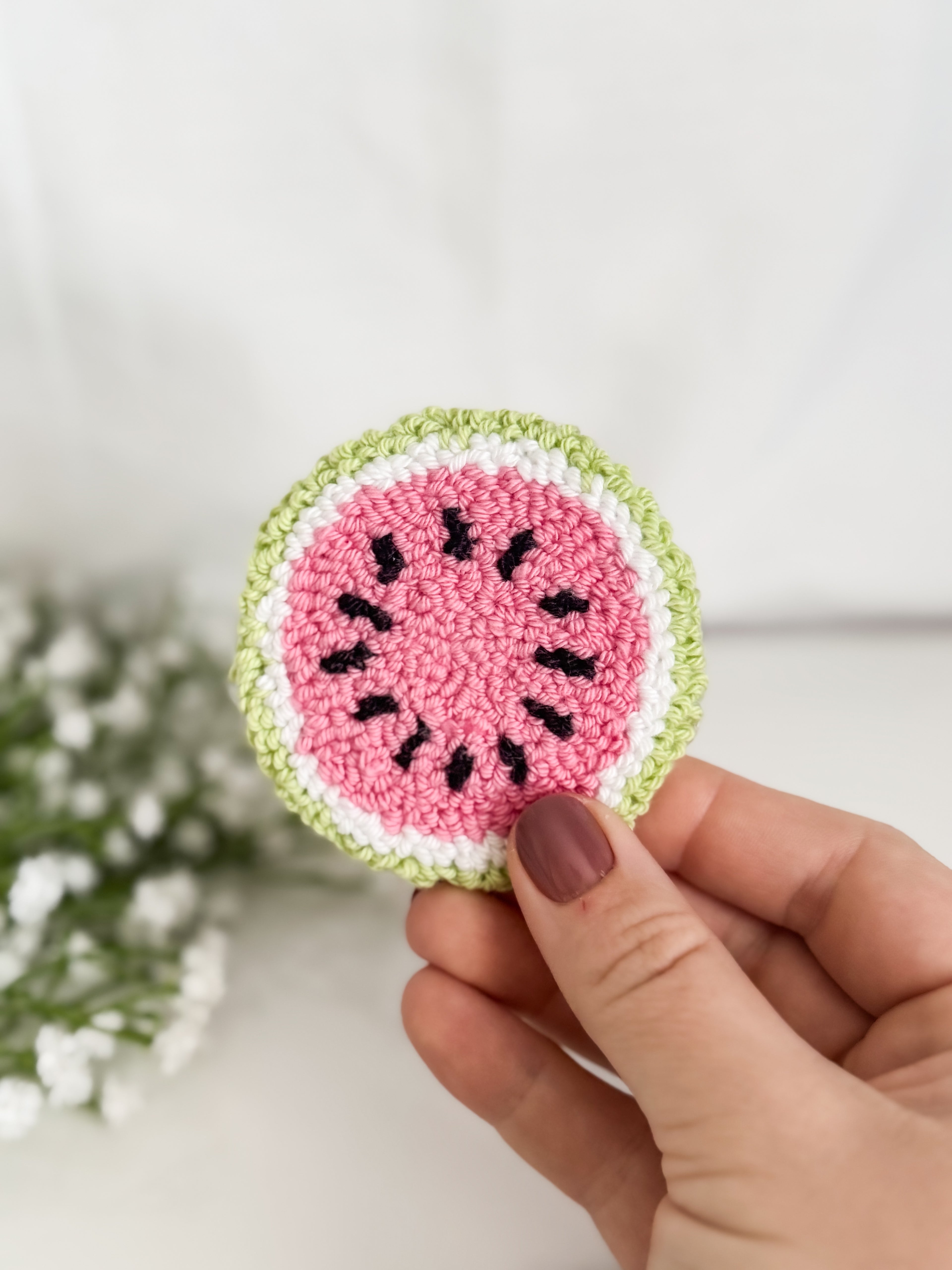 Watermelon Round Car Coaster