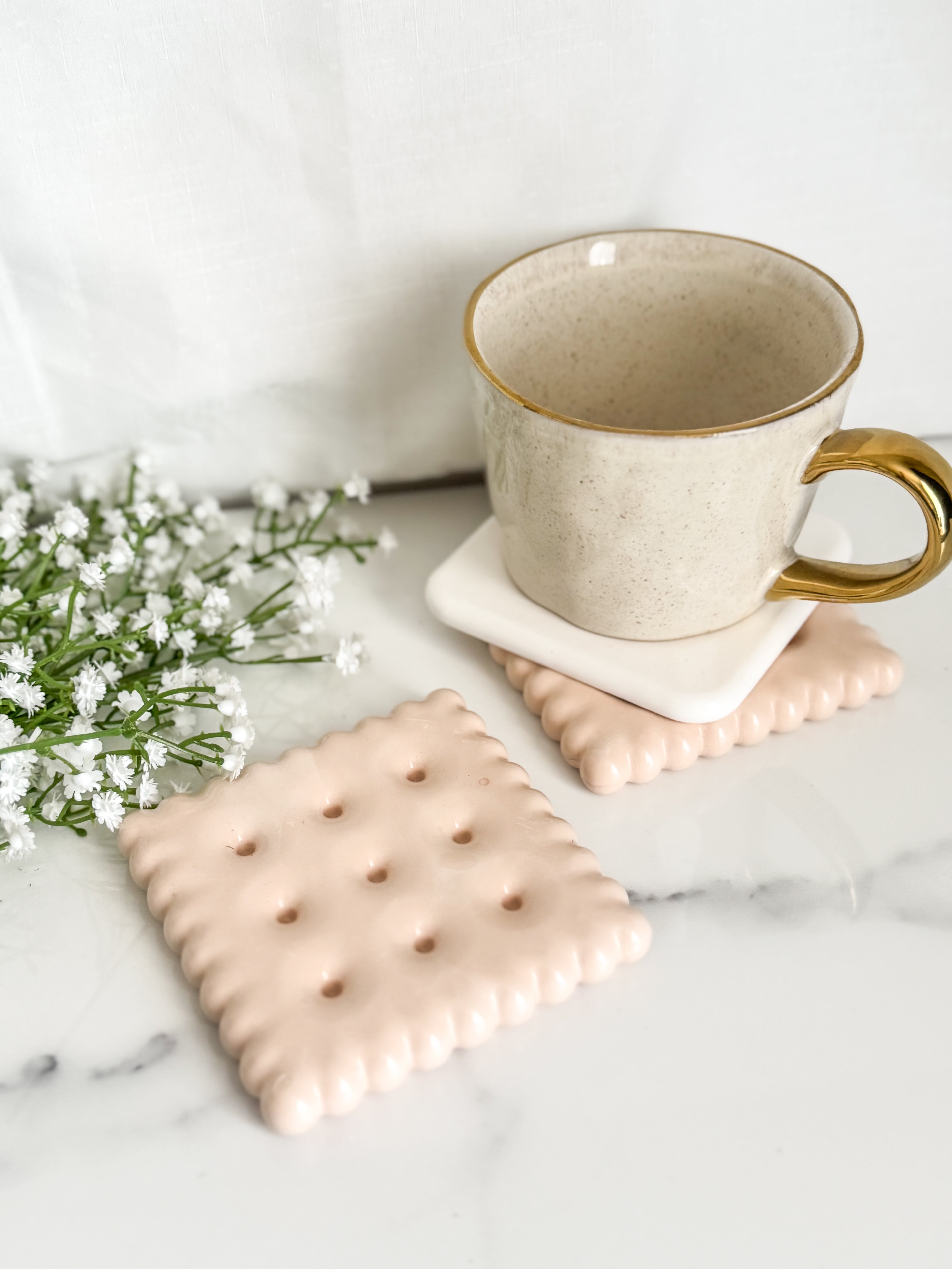 Square Biscuit Coaster Set