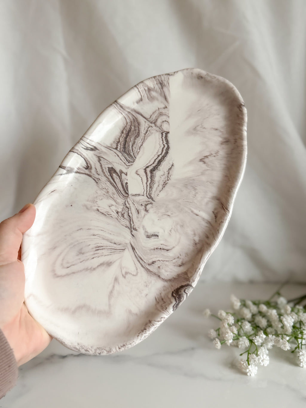 Irregular Long Oval Tray