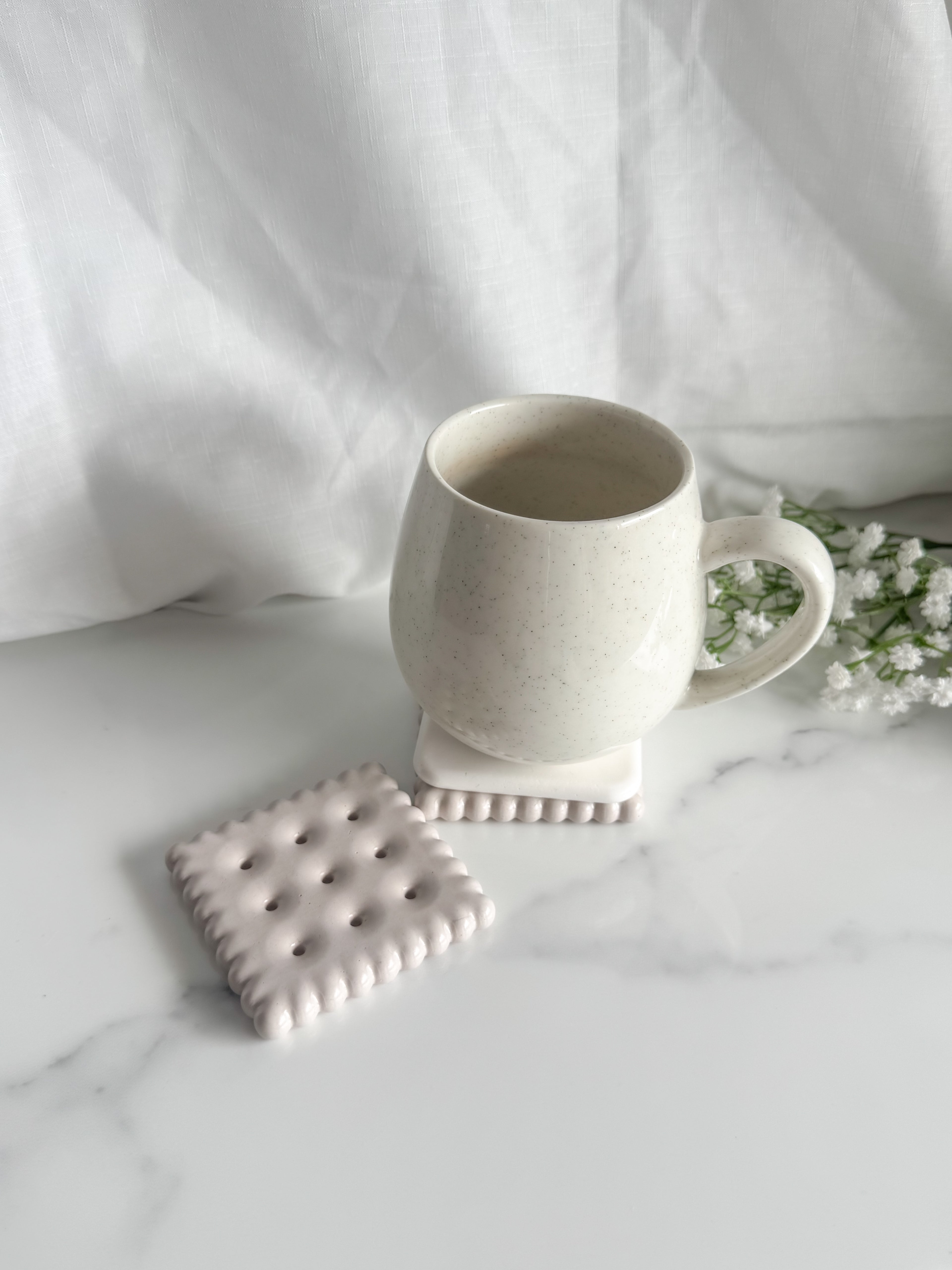 Square Biscuit Coaster Set (Small Size)