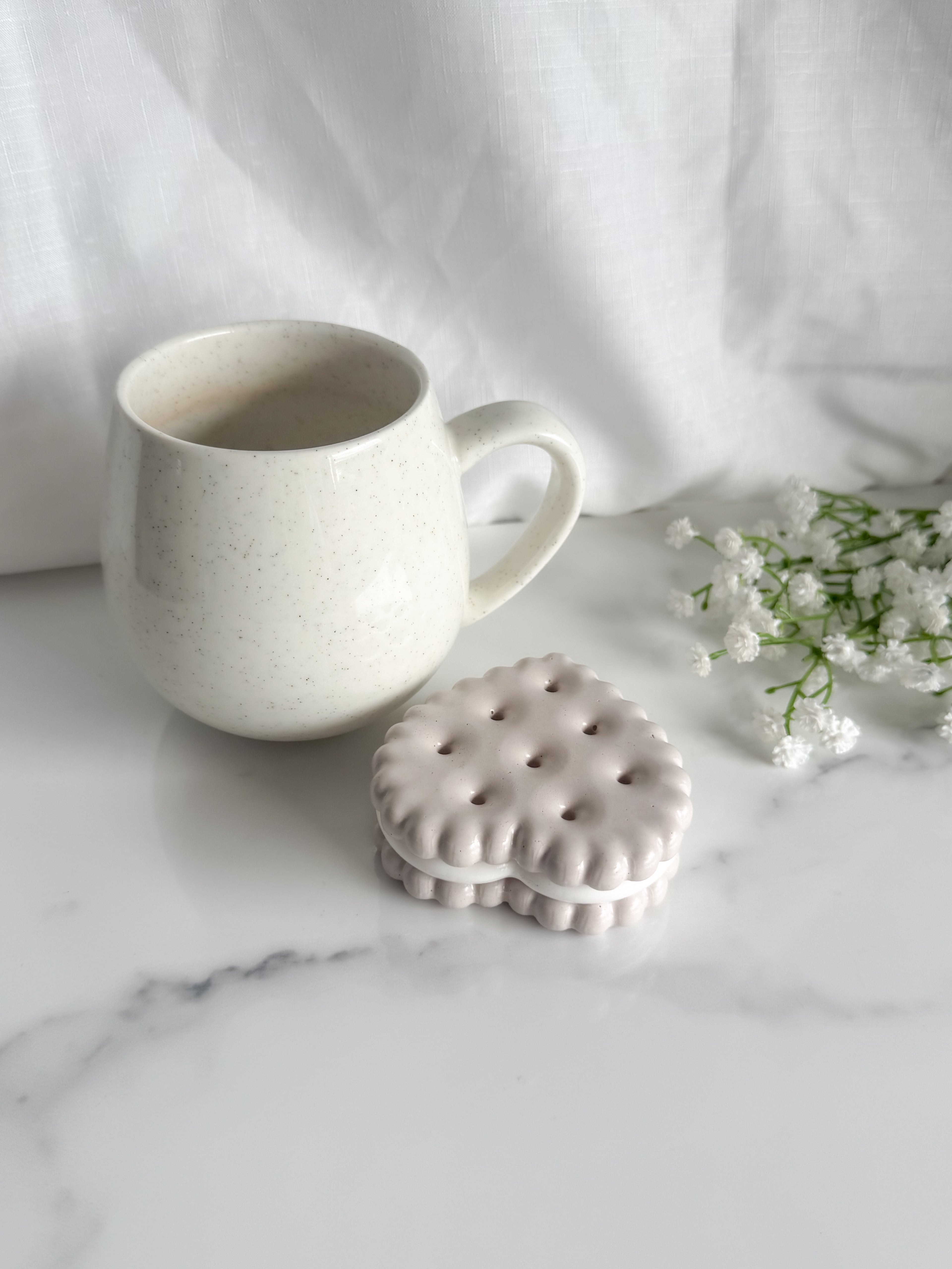 Heart Biscuit Coaster Set (Small Size)