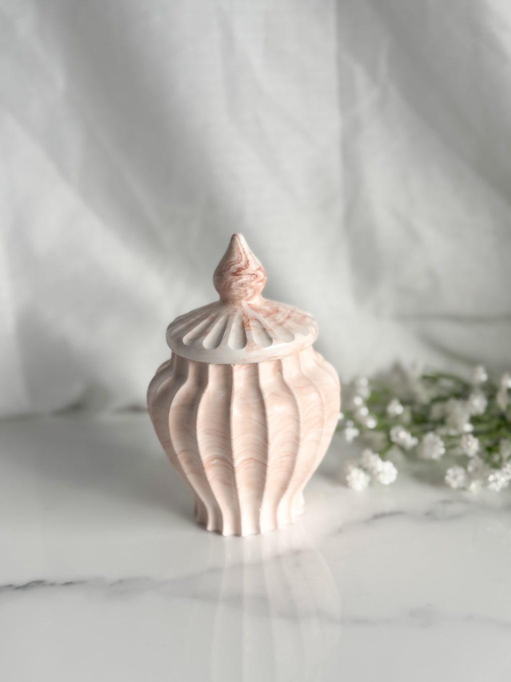 Striped Vase Trinket Box
