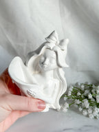 Lady Holding Bouquet