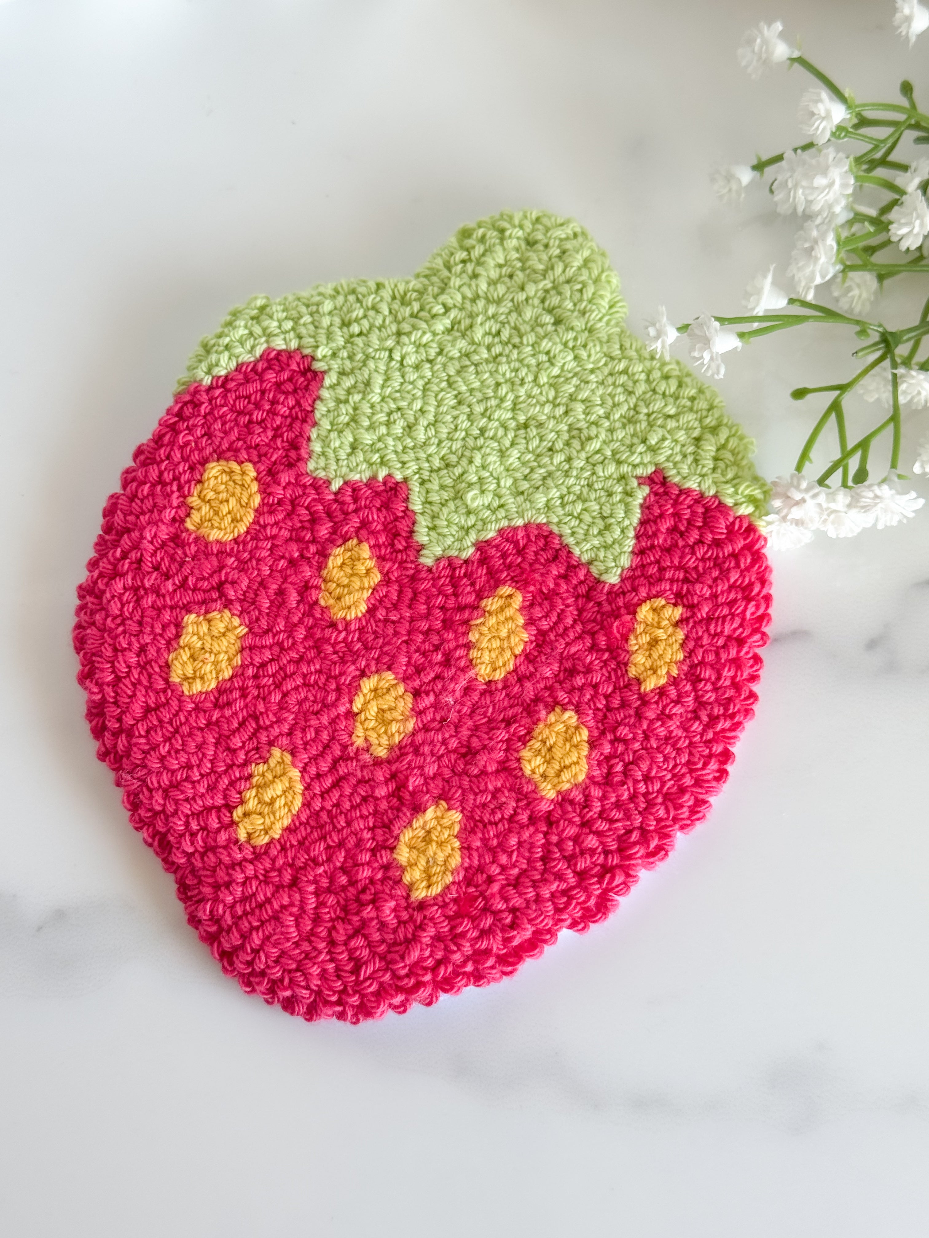 Strawberry Mug Rug