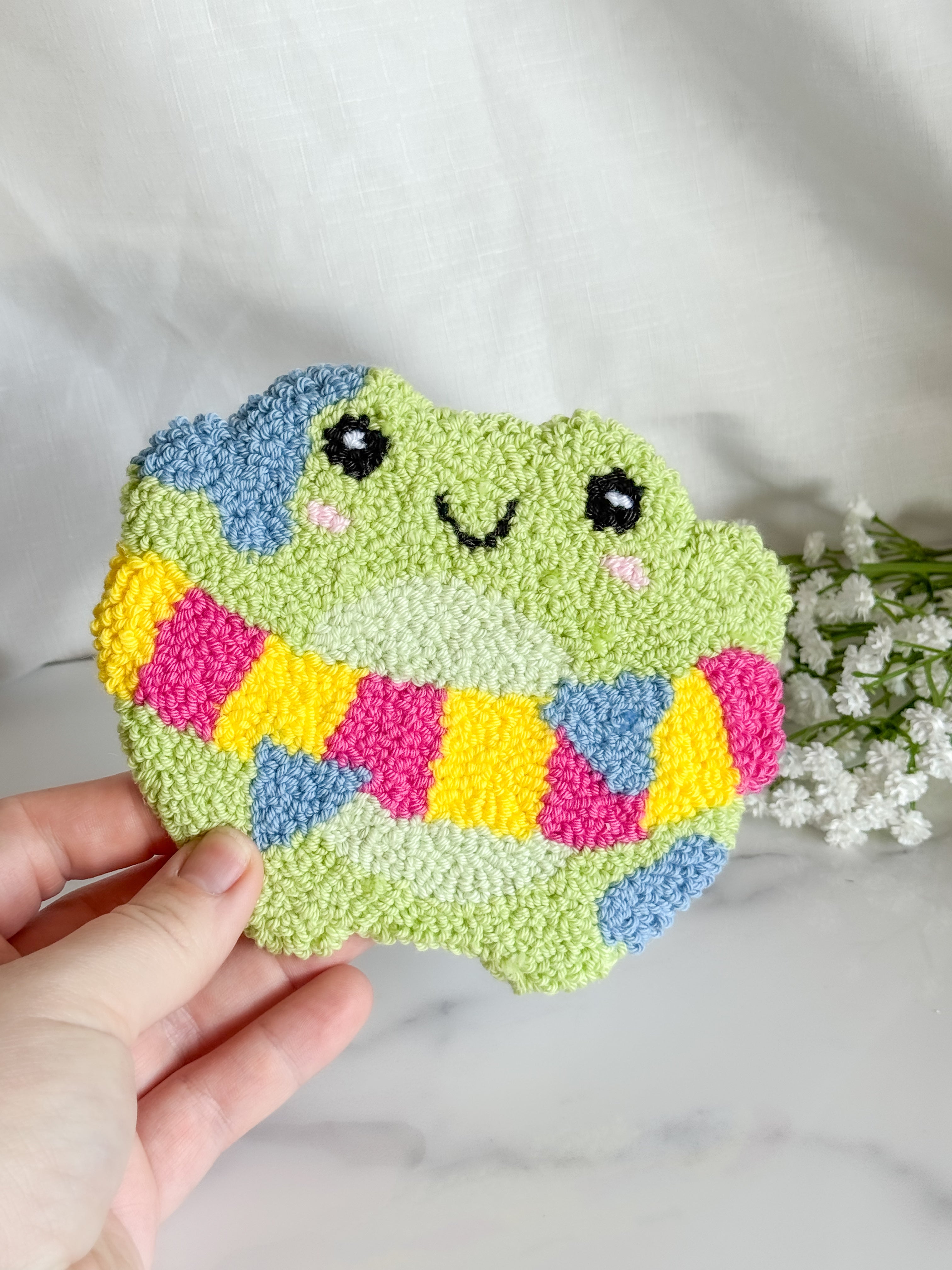 Frog Swim Ring Mug Rug
