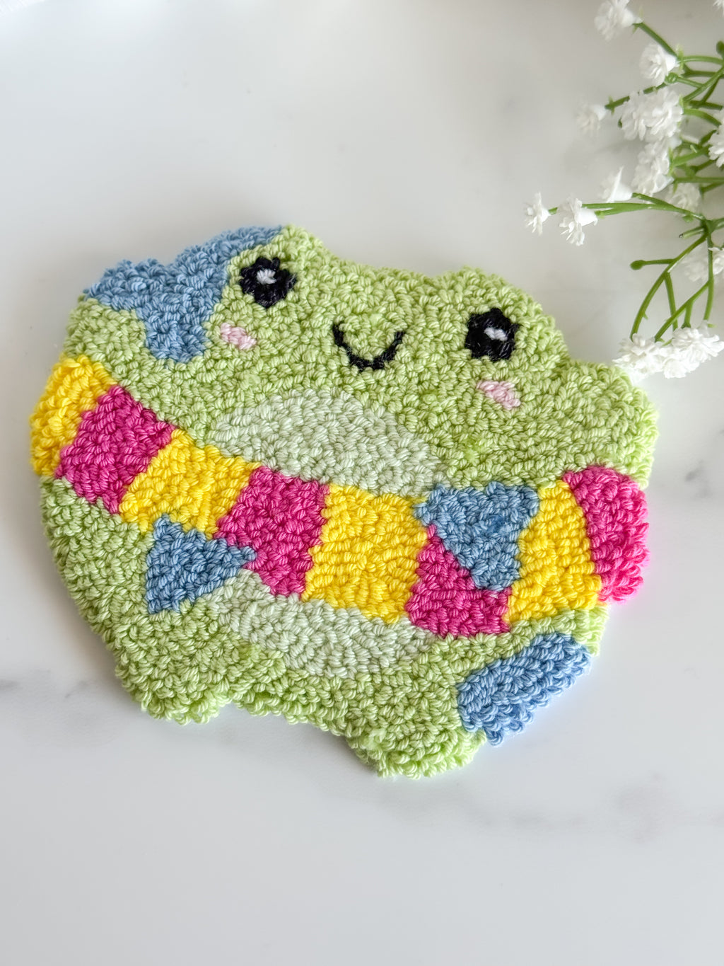 Frog Swim Ring Mug Rug