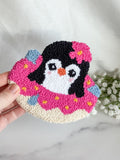 Penguin Donut Mug Rug