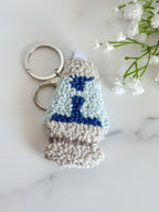 Lava Lamp Punch Needle Keychain (Blue)