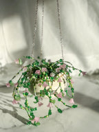 Pink Floral Beaded Plant
