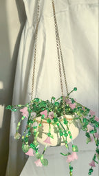 Pink Floral Beaded Plant