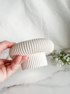Footed Striped Edge Bowl