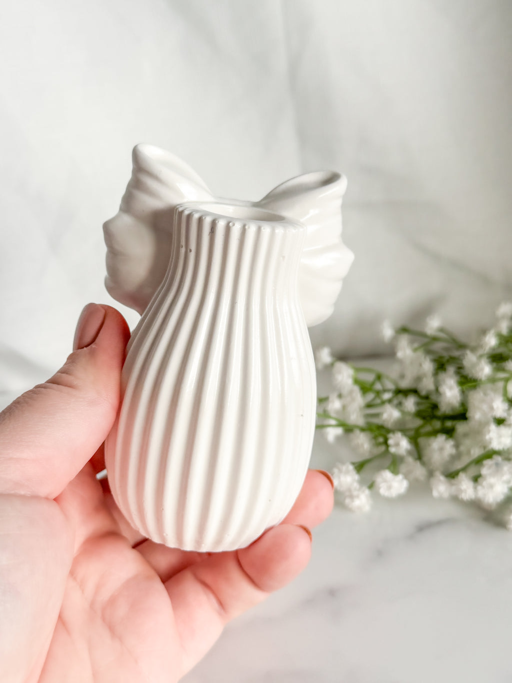 Striped Vase With Bow