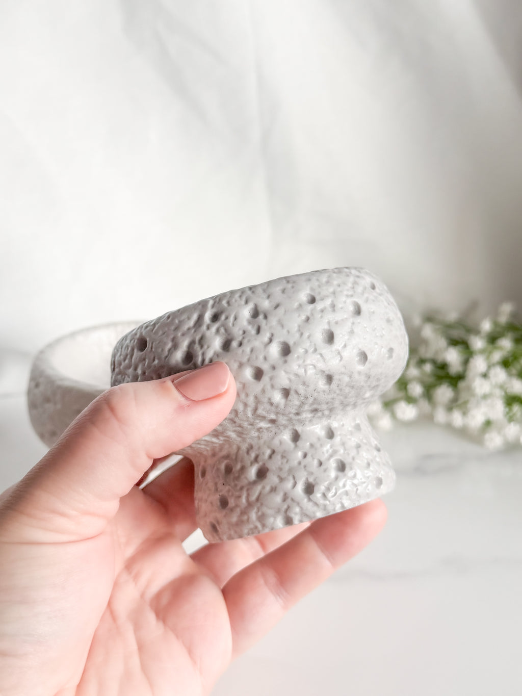 Stone Style High Footed Bowl