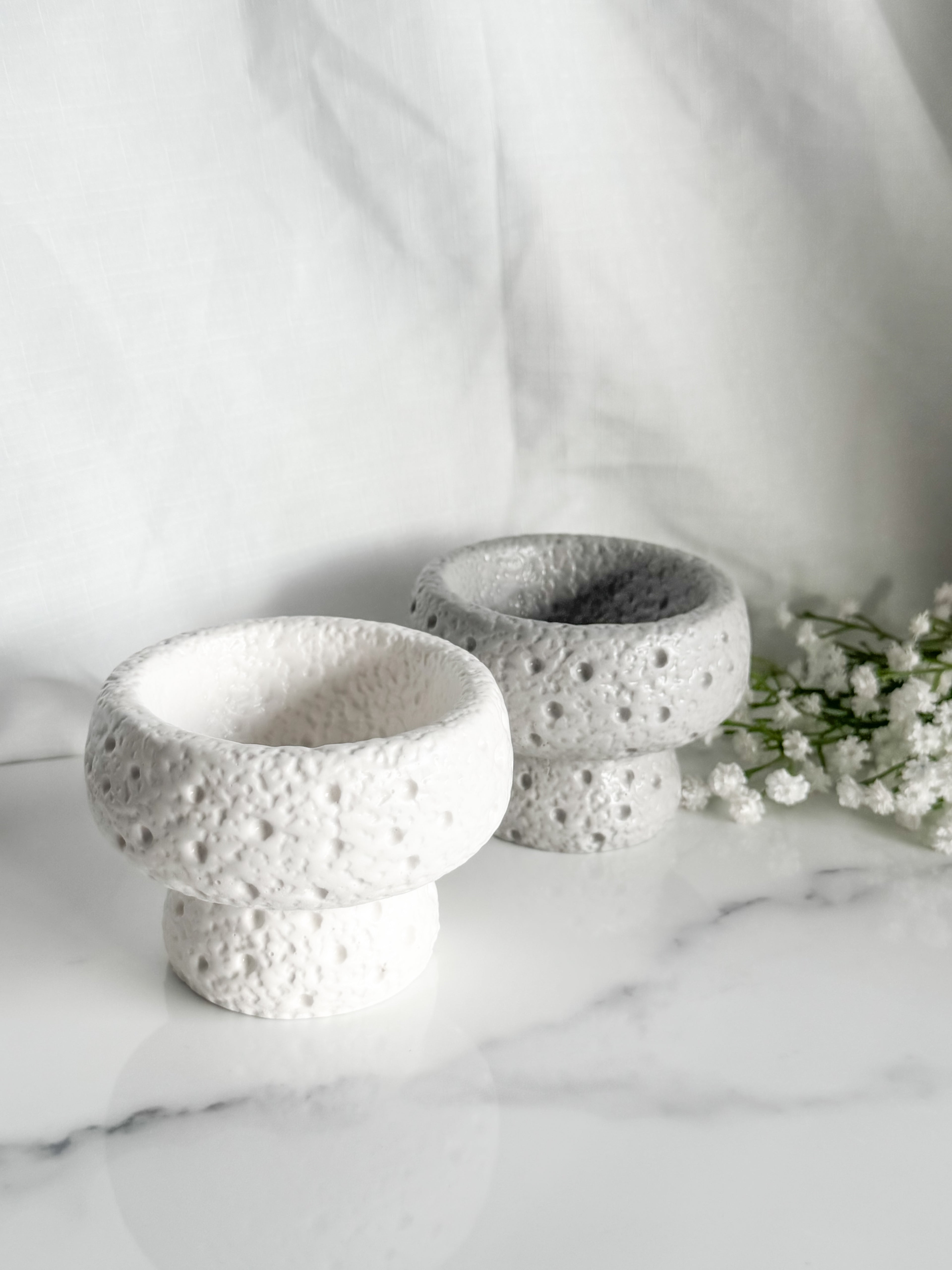 Stone Style High Footed Bowl