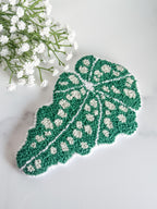Polka Dot Leaf Mug Rug